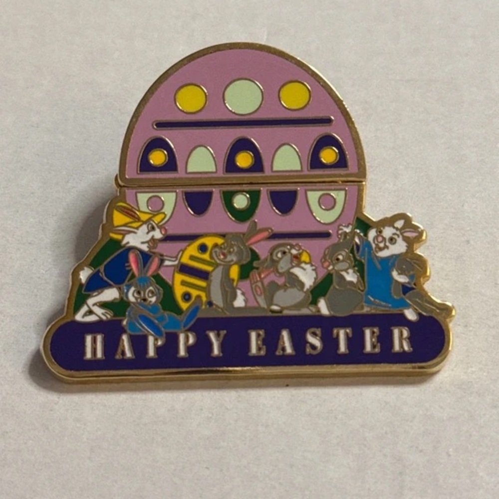 Disney Multicolor Easter Bunny Enamel Pin - Pink, Purple, Yellow & Blue